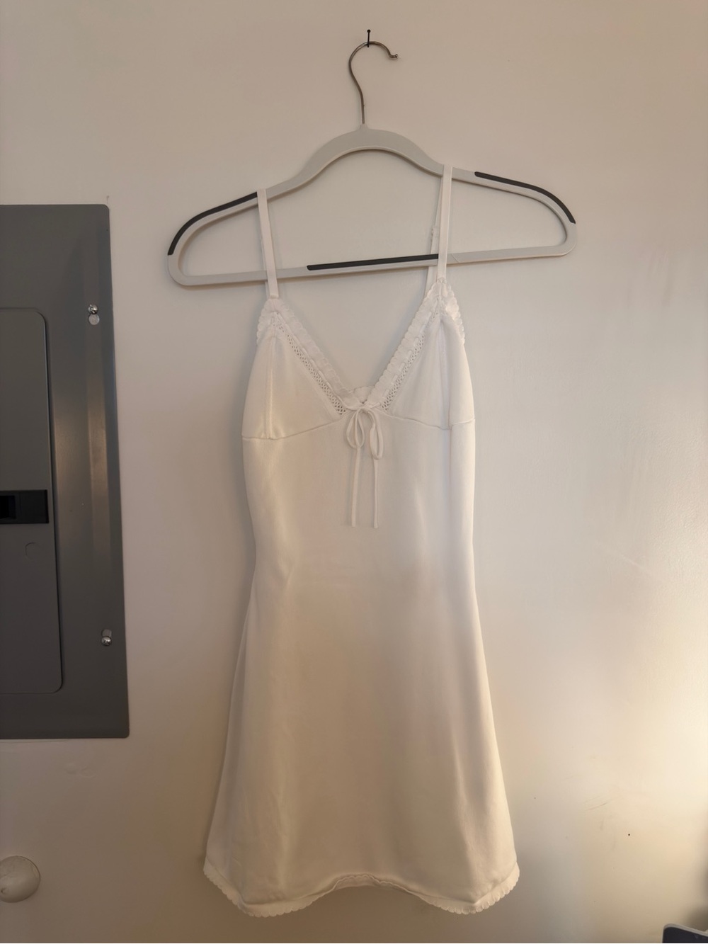 Meshki White Pointelle Dress